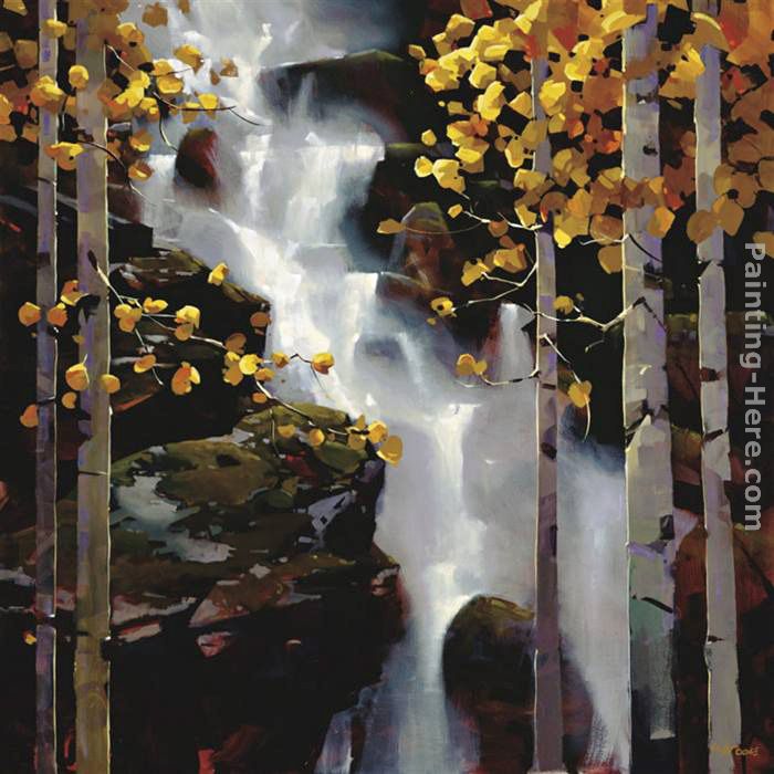 Waterfall painting - Michael O'Toole Waterfall art painting